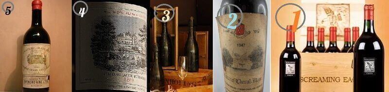 The world's most expensive wines.